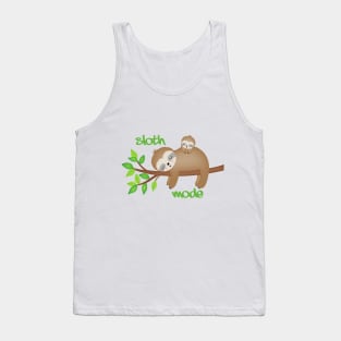 Cute & Funny Sleepy Sloth mode Tank Top